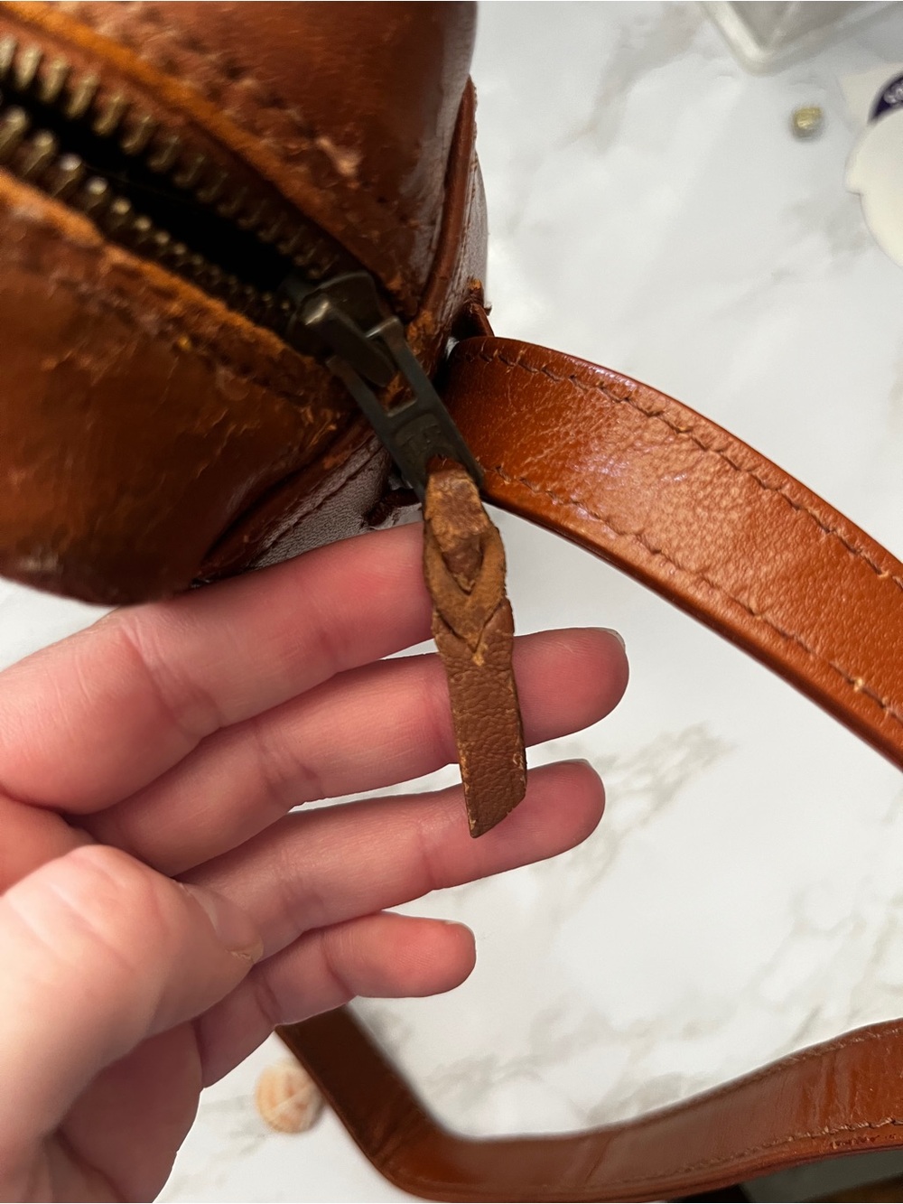 Vintage 1970s Louis Vuitton Crossbody with Tan Trim - Picture 12 of 13